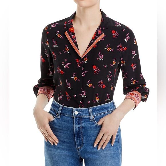 Kobi Halperin Neo Silk Contrast Print Blouse, NWT, Size S - Picture 4 of 16